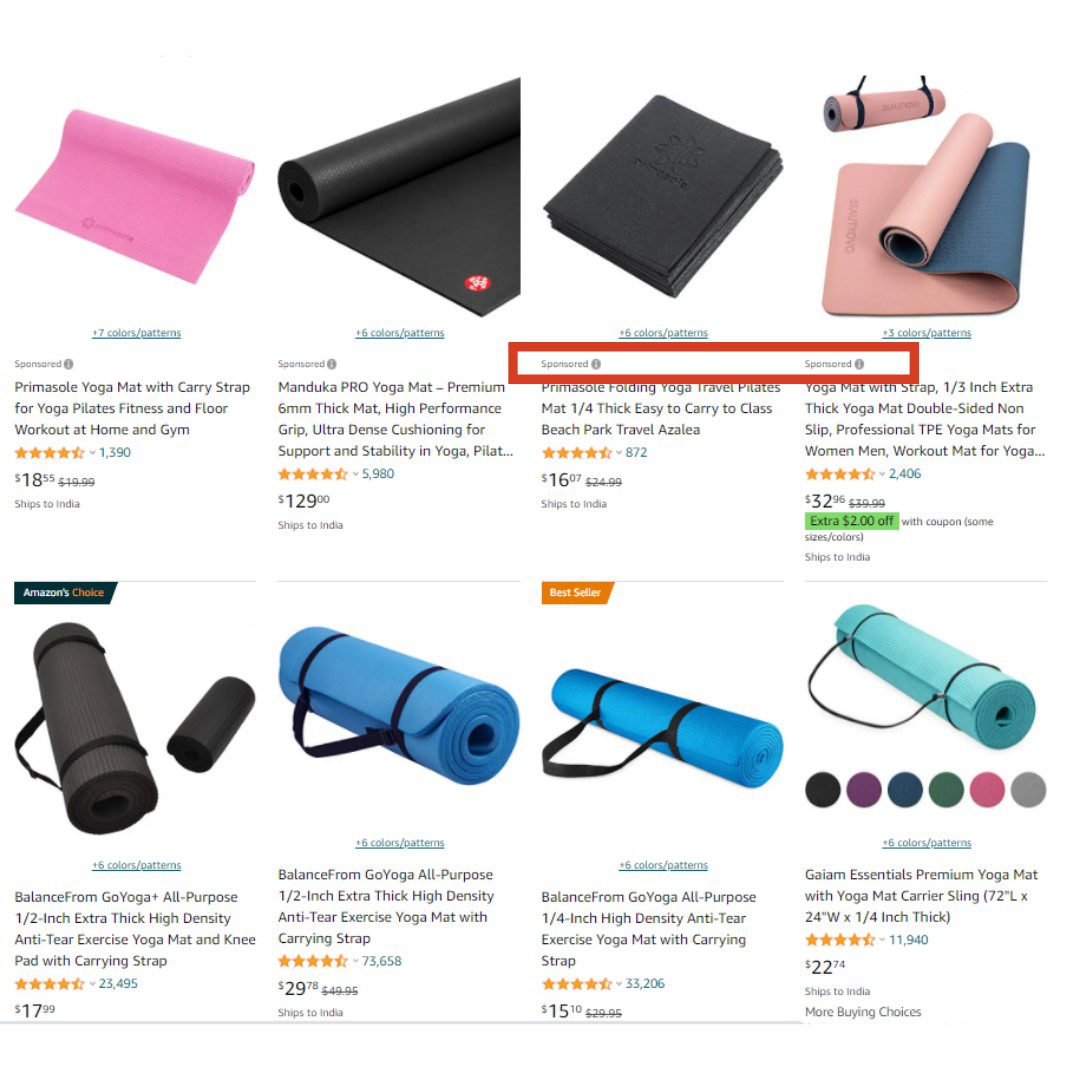 Amazon’s sponsored product ads Amazon’s sponsored product ads