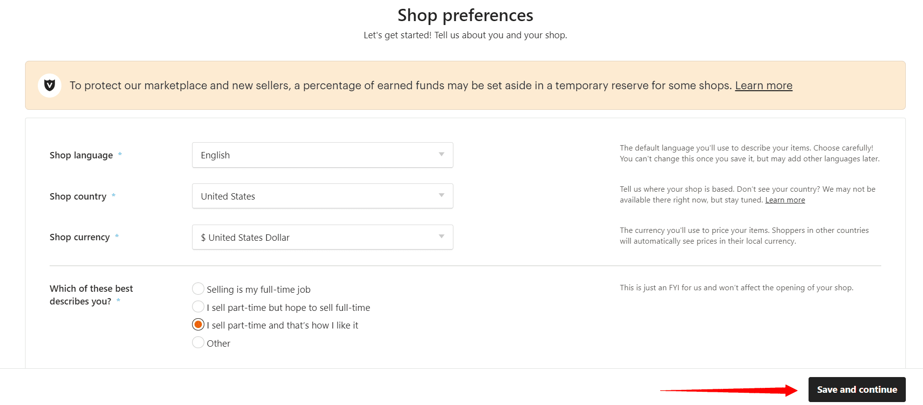 shop preferences on etsy shop preferences on etsy
