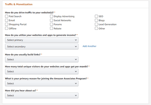 Traffic and Monetization information share Traffic and Monetization information